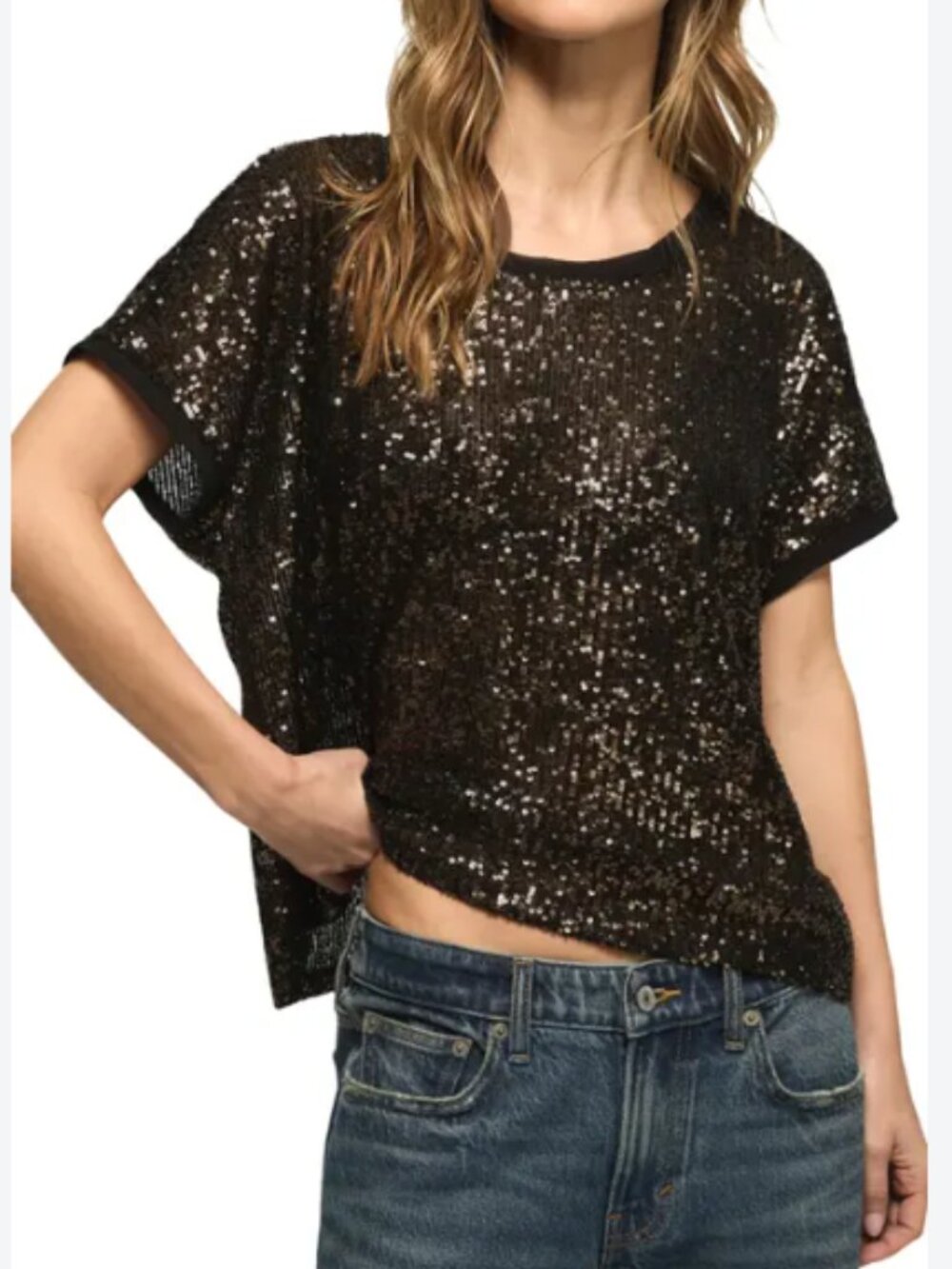 Lucky Brand Women's Short Sleeve Sequin T-Shirt - NWOT